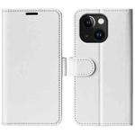 For iPhone 15 R64 Texture Horizontal Flip Leather Phone Case(White)