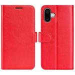 For iPhone 16 R64 Texture Horizontal Flip Leather Phone Case(Red)