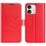 For iPhone 16 Pro R64 Texture Horizontal Flip Leather Phone Case(Red)