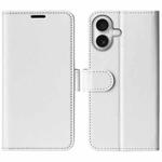 For iPhone 17 R64 Texture Horizontal Flip Leather Phone Case(White)