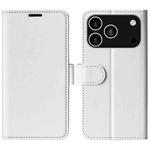 For iPhone 17 Pro Max R64 Texture Horizontal Flip Leather Phone Case(White)