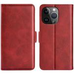 For iPhone 15 Pro Max Dual-side Magnetic Buckle Horizontal Flip Leather Phone Case(Red)