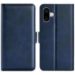 For iPhone 16 Dual-side Magnetic Buckle Horizontal Flip Leather Phone Case(Dark Blue)