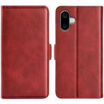 For iPhone 16 Dual-side Magnetic Buckle Horizontal Flip Leather Phone Case(Red)