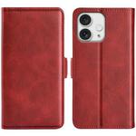 For iPhone 16 Pro Max Dual-side Magnetic Buckle Horizontal Flip Leather Phone Case(Red)