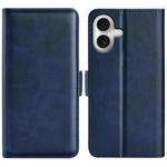 For iPhone 17 Dual-side Magnetic Buckle Horizontal Flip Leather Phone Case(Dark Blue)