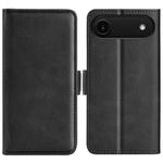 For iPhone 17 Air Dual-side Magnetic Buckle Horizontal Flip Leather Phone Case(Black)