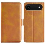 For iPhone 17 Air Dual-side Magnetic Buckle Horizontal Flip Leather Phone Case(Yellow)