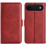 For iPhone 17 Air Dual-side Magnetic Buckle Horizontal Flip Leather Phone Case(Red)
