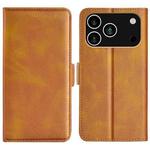For iPhone 17 Pro Max Dual-side Magnetic Buckle Horizontal Flip Leather Phone Case(Yellow)