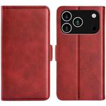 For iPhone 17 Pro Max Dual-side Magnetic Buckle Horizontal Flip Leather Phone Case(Red)
