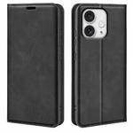 For iPhone 16 Pro Max Retro-skin  Magnetic Suction Leather Phone Case(Black)