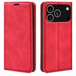 For iPhone 17 Pro Retro-skin Magnetic Suction Leather Phone Case(Red)