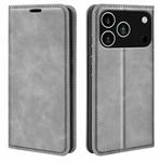 For iPhone 17 Pro Max Retro-skin Magnetic Suction Leather Phone Case(Grey)