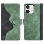 For iPhone 16 Pro Max Stitching Horizontal Flip Leather Phone Case(Green)