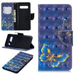3D Colored Drawing Pattern Horizontal Flip Leather Case for Samsung Galaxy S10, with Holder & Card Slots & Wallet(Butterfly)