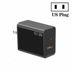 GaN PD48W Type-C PD3.0 + USB3.0 Fast Charger ，US Plug(Black)