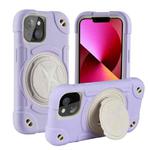 For iPhone 13 Shield PC Hybrid Silicone Phone Case(Rero Purple+White)