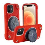For iPhone 12 Shield PC Hybrid Silicone Phone Case(Red)
