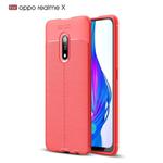 Litchi Texture TPU Shockproof Case for OPPO Realme X(Red)