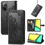 For Realme C67 4G Mandala Flower Embossed Leather Phone Case(Black)