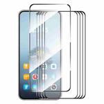 For Honor 400 Lite Global 5pcs ENKAY Hat-Prince Full Glue High Aluminum-silicon Tempered Glass Film