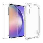 For Smausng Galaxy A34 5G ENKAY Transparent TPU Shockproof Phone Case with Glass Film