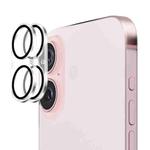 For iPhone 16 / 16 Plus 2pcs ENKAY Hat-Prince 9H Rear Camera Lens Tempered Glass Film