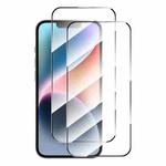 For iPhone 15 2pcs ENKAY Full Glue High Aluminum-silicon Tempered Glass Film