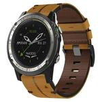 For Garmin D2 Charlie 26mm Leather Texture Watch Band(Brown)