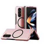 For Samsung Galaxy Z Fold6 Skin Feel Magnetic Shockproof Protective Phone Case(Pink)