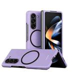 For Samsung Galaxy Z Fold6 Skin Feel Magnetic Shockproof Protective Phone Case(Purple)