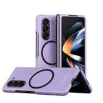 For Samsung Galaxy Z Fold7 Skin Feel Magnetic Shockproof Protective Phone Case(Purple)