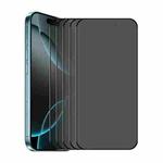 For iPhone 17 5pcs ENKAY Hat-Prince 28° Anti-peeping Tempered Glass Protector Full Screen Film