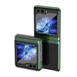 For  Samsung Galaxy Z Flip5   5G Electroplating Transparent PC Shockproof Phone Case(Green)