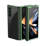 For Samsung Galaxy Z Fold5 5G Electroplating Transparent PC Shockproof Phone Case(Green)