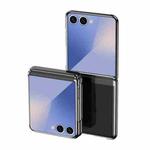 For Samsung Galaxy Z Flip7 5G Electroplating Transparent Shockproof Phone Case(Black)