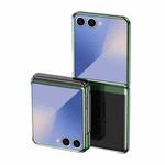 For Samsung Galaxy Z Flip7 5G Electroplating Transparent Shockproof Phone Case(Green)