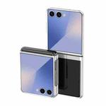For Samsung Galaxy Z Flip7 5G Electroplating Transparent Shockproof Phone Case(Silver)