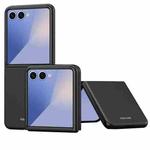 For Samsung Galaxy Z Flip7 5G Skin Feel Electroplating PC Shockproof Phone Case(Black)