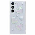For Samsung Galaxy S22 5G Love Epoxy TPU Protective Case(Transparent)