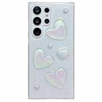 For Samsung Galaxy S22 Ultra 5G Love Epoxy TPU Protective Case(Transparent)