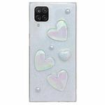 For Samsung Galaxy A12 Love Epoxy TPU Protective Case(Transparent)