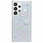 For Samsung Galaxy S25 Ultra 5G Love Epoxy TPU Protective Case(Transparent)