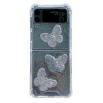 For Samsung Galaxy Z Flip4 Transparent Crystal Butterfly TPU Phone Case(Transparent)