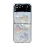 For Samsung Galaxy Z Flip4 Love Epoxy TPU Phone Case(Transparent)