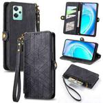For OnePlus Nord CE2 Lite 5G Geometric Zipper Wallet Side Buckle Leather Phone Case(Black)