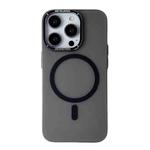 For iPhone 12 Pro Max Frosted PC MagSafe TPU Phone Case(Black)