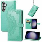 For Samsung Galaxy S23 FE 5G Mandala Flower Embossed Leather Phone Case(Green)