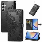 For Samsung Galaxy A35 5G Mandala Flower Embossed Leather Phone Case(Black)
